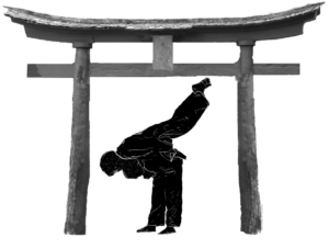 International Judo Camp logo: a judoka throwing beneath a torii gate
